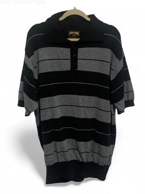 FB County Men's Short-Sleeve Polo Shirt in Black and Gray